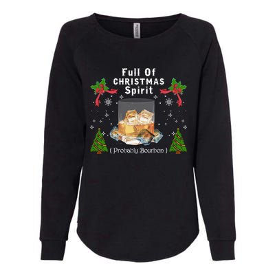 Full Of Christmas Spirit Clothing Funny Xmas Holiday Gifts Womens California Wash Sweatshirt