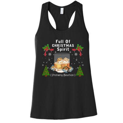 Full Of Christmas Spirit Clothing Funny Xmas Holiday Gifts Women's Racerback Tank