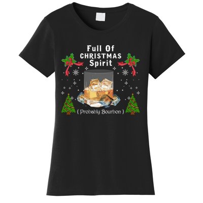 Full Of Christmas Spirit Clothing Funny Xmas Holiday Gifts Women's T-Shirt