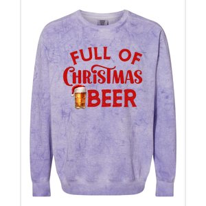 Full Of Christmas Beer Or Cheer Couples Christmas Matching Team Couple Group Colorblast Crewneck Sweatshirt