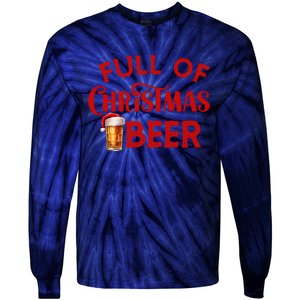 Full Of Christmas Beer Or Cheer Couples Christmas Matching Team Couple Group Tie-Dye Long Sleeve Shirt