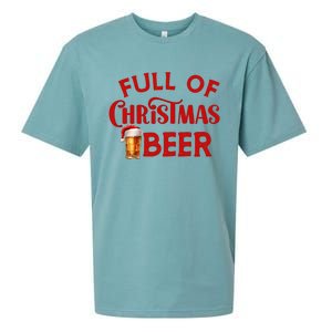 Full Of Christmas Beer Or Cheer Couples Christmas Matching Team Couple Group Sueded Cloud Jersey T-Shirt