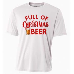 Full Of Christmas Beer Or Cheer Couples Christmas Matching Team Couple Group Cooling Performance Crew T-Shirt