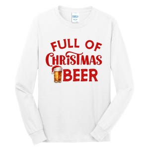 Full Of Christmas Beer Or Cheer Couples Christmas Matching Team Couple Group Tall Long Sleeve T-Shirt