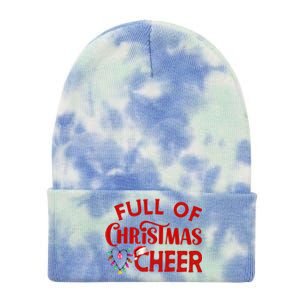 Full Of Christmas Beer Or Cheer Couples Christmas Matching Team Group Couple Tie Dye 12in Knit Beanie