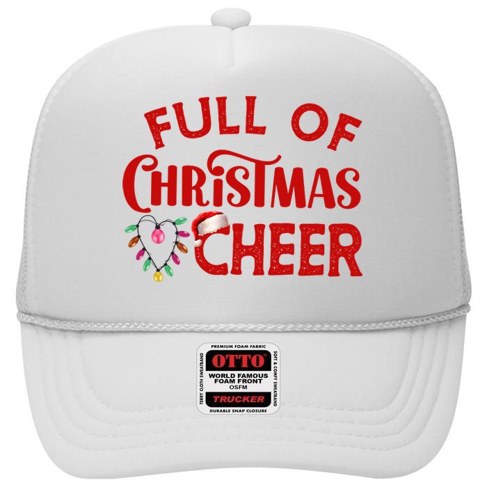 Full Of Christmas Beer Or Cheer Couples Christmas Matching Team Group Couple High Crown Mesh Back Trucker Hat