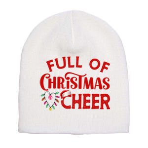 Full Of Christmas Beer Or Cheer Couples Christmas Matching Team Group Couple Short Acrylic Beanie