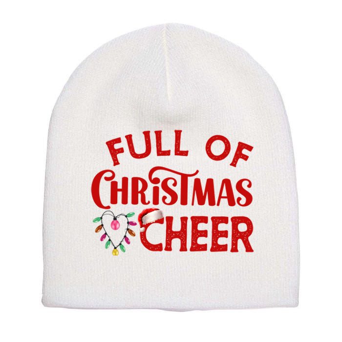 Full Of Christmas Beer Or Cheer Couples Christmas Matching Team Group Couple Short Acrylic Beanie