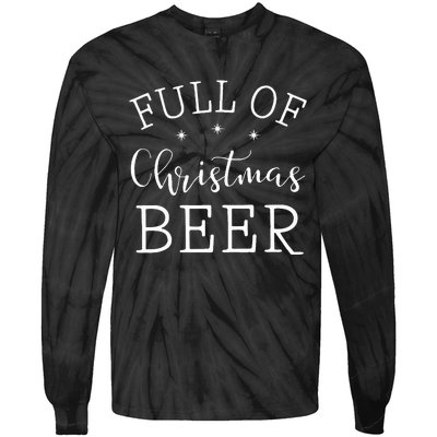 Full Of Christmas Beer And Christmas Cheer Couple Matching  Tie-Dye Long Sleeve Shirt