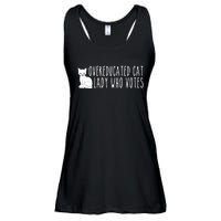 Funny Overeducated Cat Lady Who Votes For Kamala Harris 2024 Ladies Essential Flowy Tank