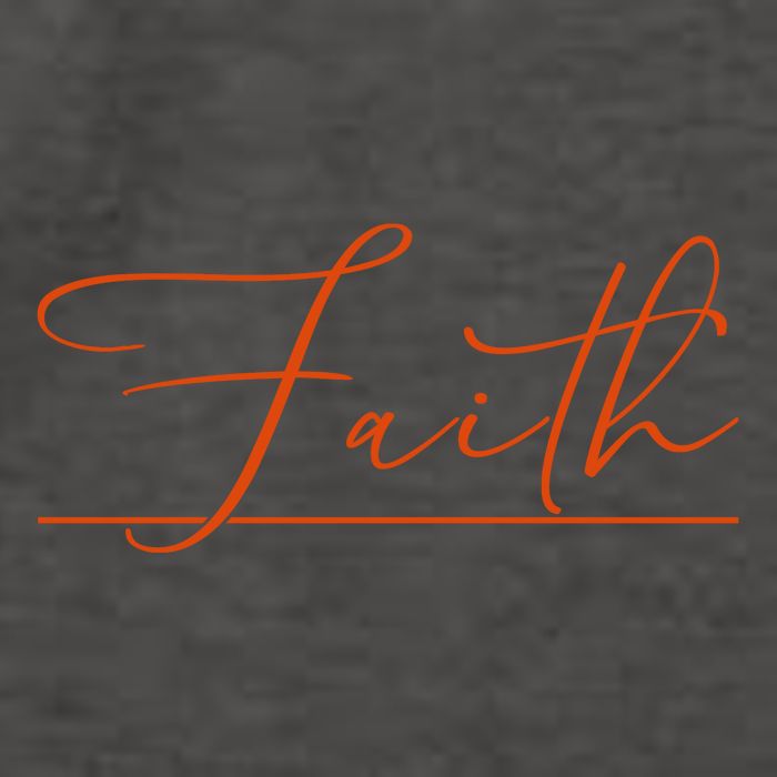 Faith Orange Christian Vector Backpack