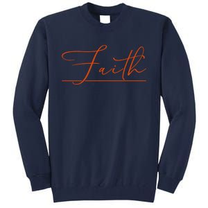 Faith Orange Christian Tall Sweatshirt