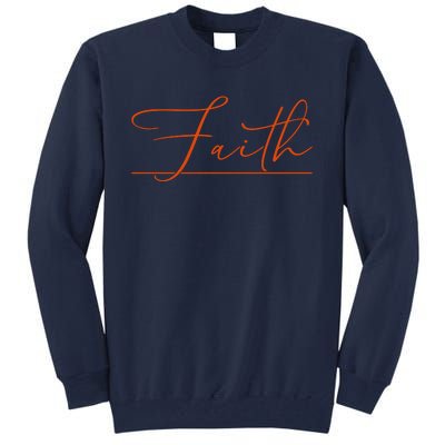 Faith Orange Christian Tall Sweatshirt