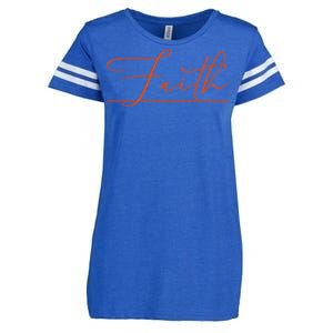 Faith Orange Christian Enza Ladies Jersey Football T-Shirt