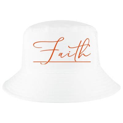 Faith Orange Christian Cool Comfort Performance Bucket Hat