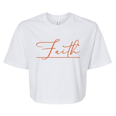 Faith Orange Christian Bella+Canvas Jersey Crop Tee