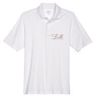 Faith Orange Christian Men's Origin Performance Pique Polo