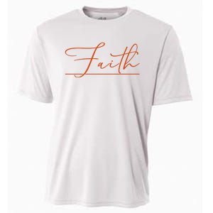 Faith Orange Christian Cooling Performance Crew T-Shirt