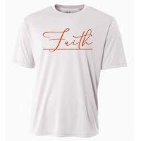 Faith Orange Christian Cooling Performance Crew T-Shirt