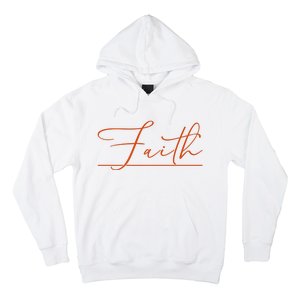 Faith Orange Christian Hoodie