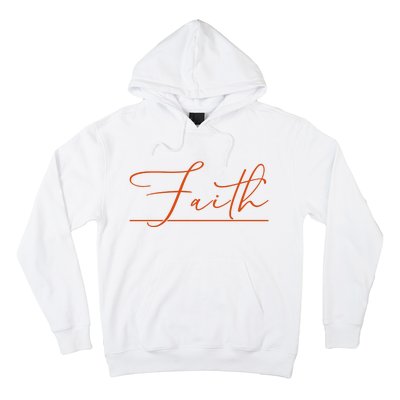 Faith Orange Christian Hoodie