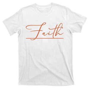 Faith Orange Christian T-Shirt