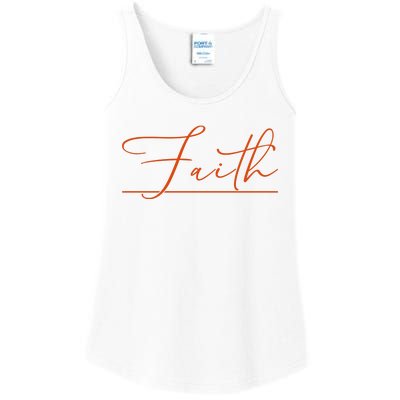 Faith Orange Christian Ladies Essential Tank