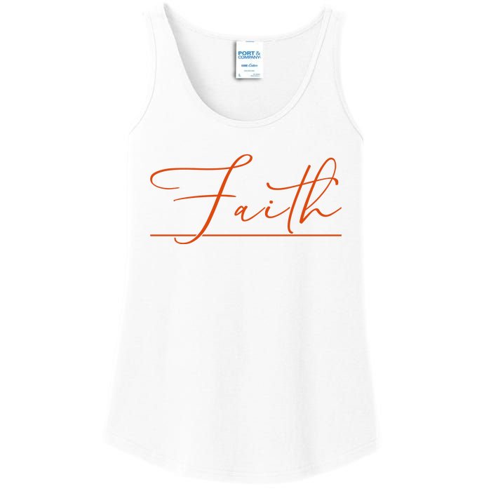 Faith Orange Christian Ladies Essential Tank