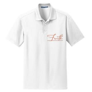 Faith Orange Christian Dry Zone Grid Polo