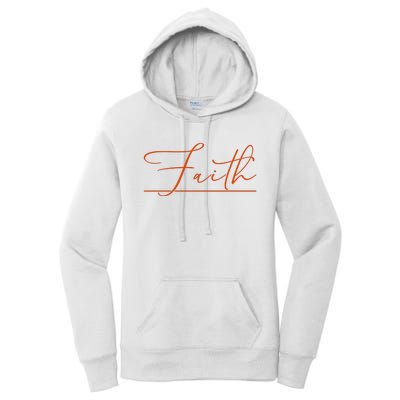 Faith Orange Christian Women's Pullover Hoodie