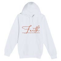 Faith Orange Christian Premium Pullover Hoodie