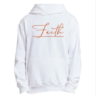 Faith Orange Christian Urban Pullover Hoodie