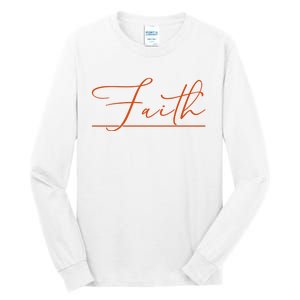 Faith Orange Christian Tall Long Sleeve T-Shirt