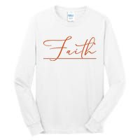 Faith Orange Christian Tall Long Sleeve T-Shirt