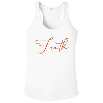 Faith Orange Christian Ladies PosiCharge Competitor Racerback Tank