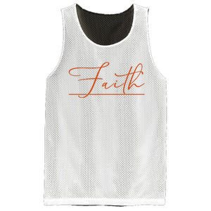 Faith Orange Christian Mesh Reversible Basketball Jersey Tank