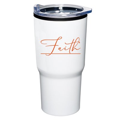 Faith Orange Christian Tumbler
