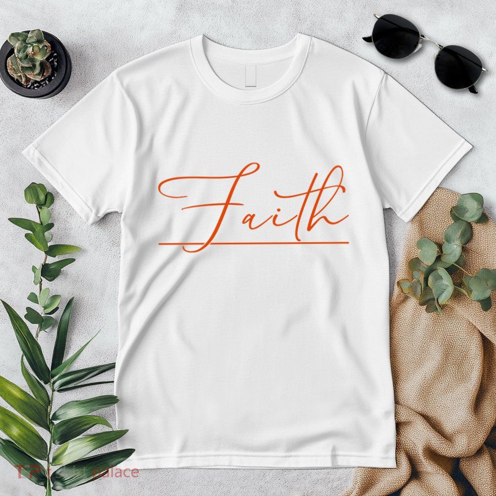 Faith Orange Christian Premium T-Shirt