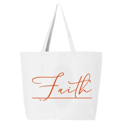 Faith Orange Christian 25L Jumbo Tote