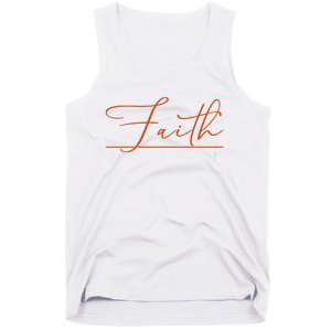 Faith Orange Christian Tank Top