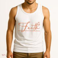 Faith Orange Christian Tank Top