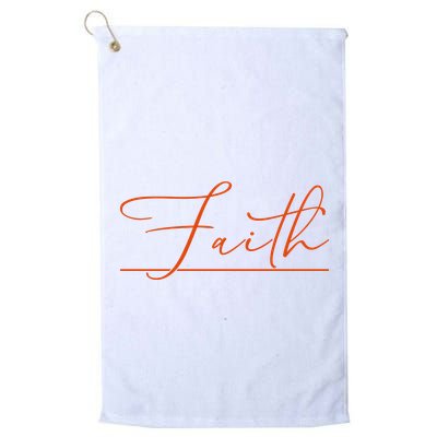 Faith Orange Christian Golf Towel