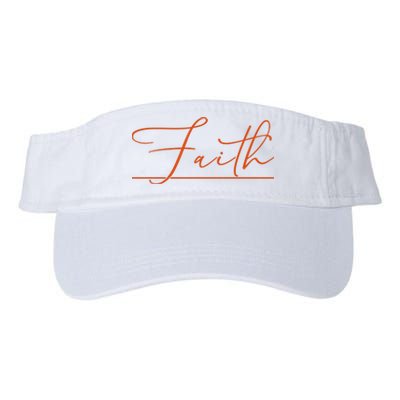 Faith Orange Christian Valucap Bio-Washed Visor