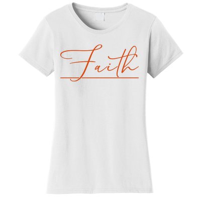 Faith Orange Christian Women's T-Shirt