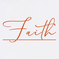 Faith Orange Christian Wool Snapback Cap