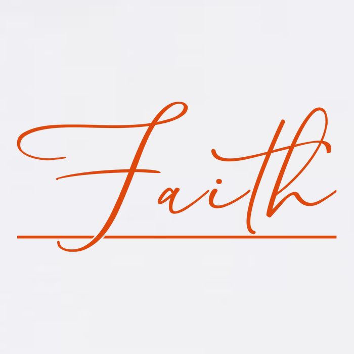 Faith Orange Christian Wool Snapback Cap