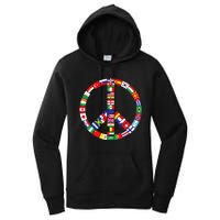 Flags Of Countries Of Earth Love Peace Women's Pullover Hoodie