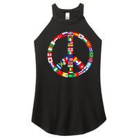 Flags Of Countries Of Earth Love Peace Women's Perfect Tri Rocker Tank