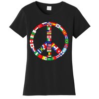 Flags Of Countries Of Earth Love Peace Women's T-Shirt