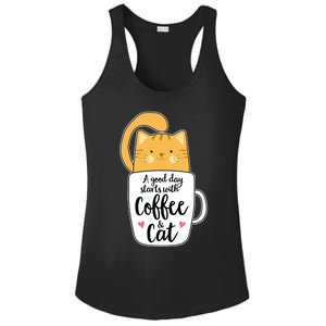 Funny Orange Cat Coffee Mug Cat Lover Ladies PosiCharge Competitor Racerback Tank